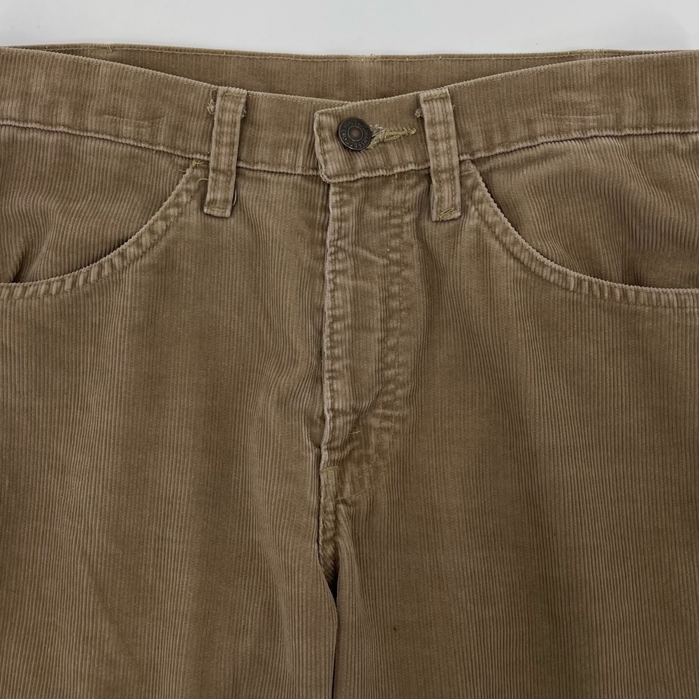 Levi’s Beige Corduroy Cords Straight Leg Pants Jeans 29x29 (29x28 1/8”) Vtg 70s - Picture 4 of 11